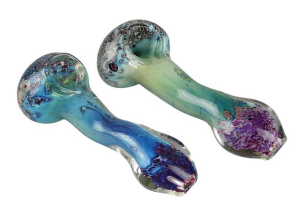3 5 Fritted Squiggle Spoon Glass Pipe