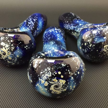 Once In A Blue Moon Fumed Galaxy Spoon Pipe